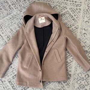 Men’s hooded wool coat